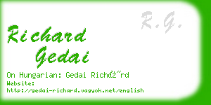 richard gedai business card